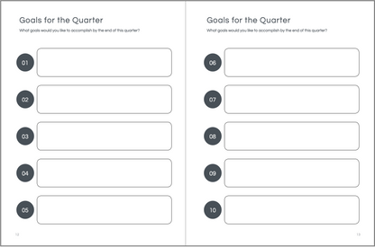 Quarter One Planner