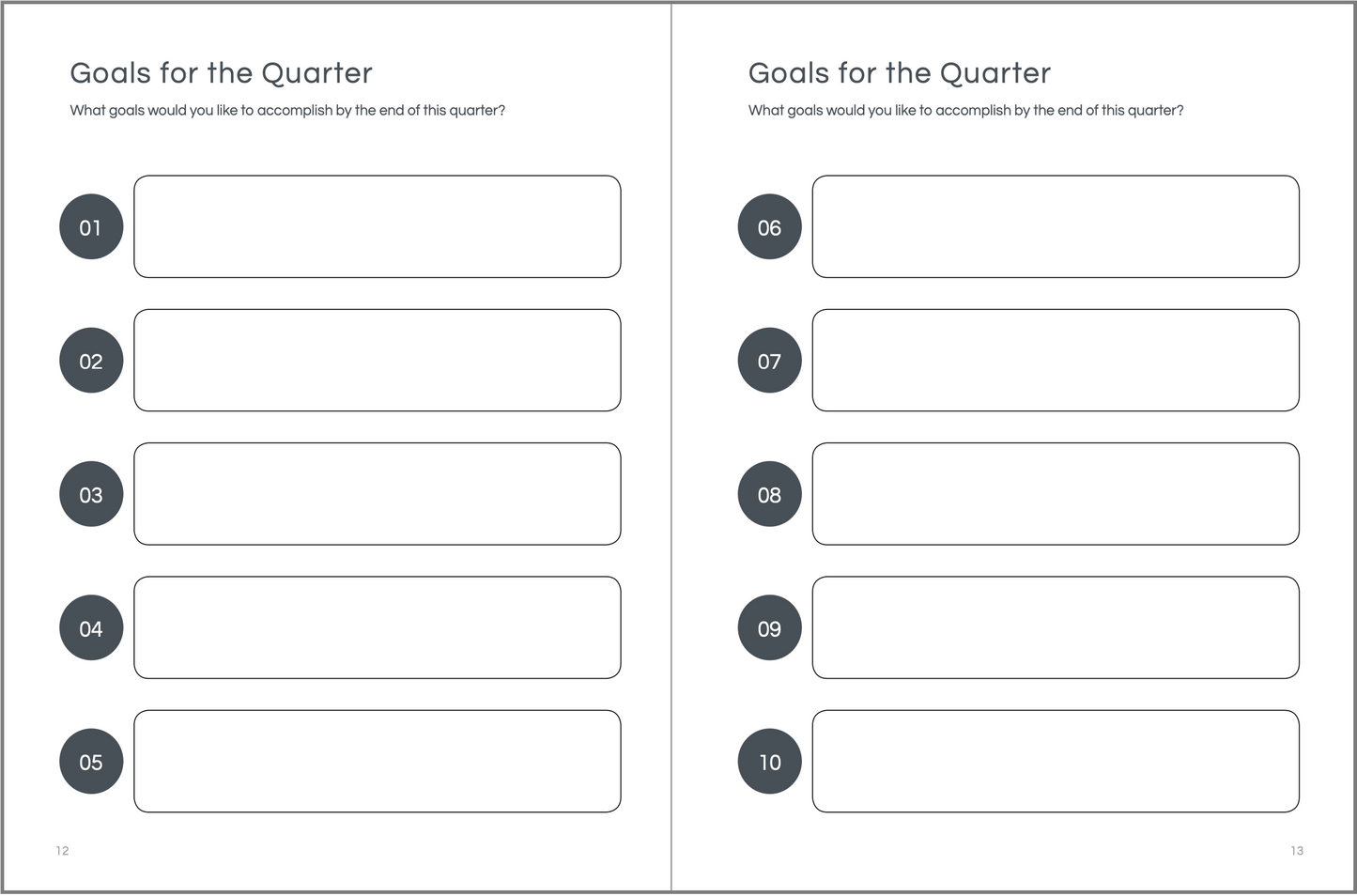 Quarter Three Planner