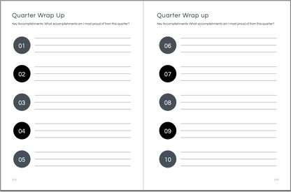 Quarter Four Planner